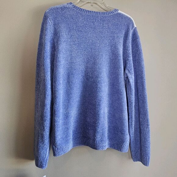 Alfred Dunner Chenille Sweater 3 Pc Set Large Stripe Embroidery Beaded Knit Lot - Picture 13 of 16